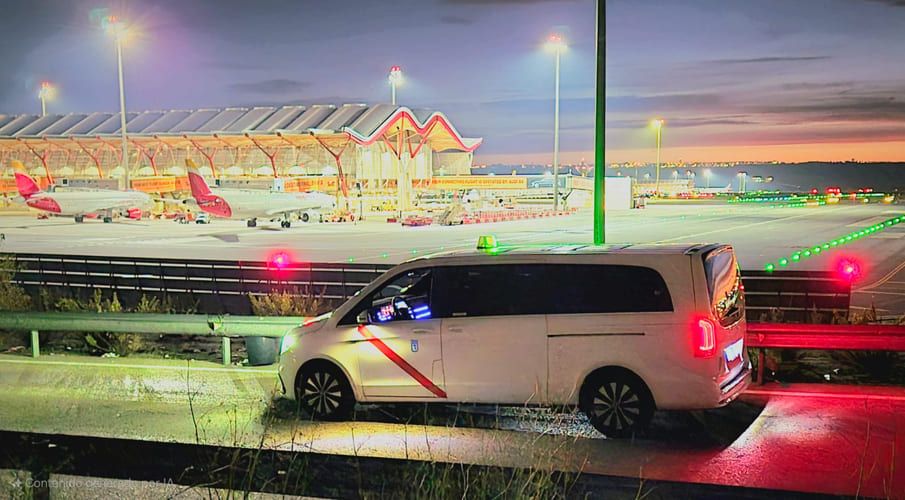 Mercedes V250D V-Class en transfer aeropuerto